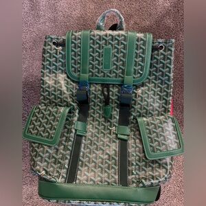 Green Patterned Men's Backpack